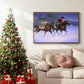 Christmas Rush - Floater Framed Canvas Print