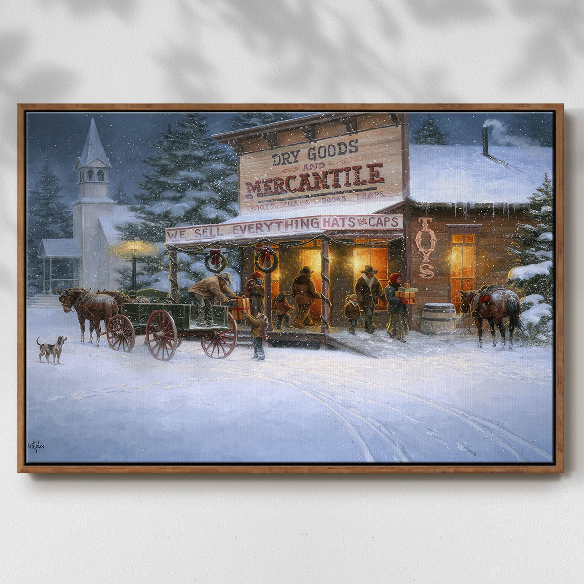 Christmas Wishes - Floater Framed Canvas Print