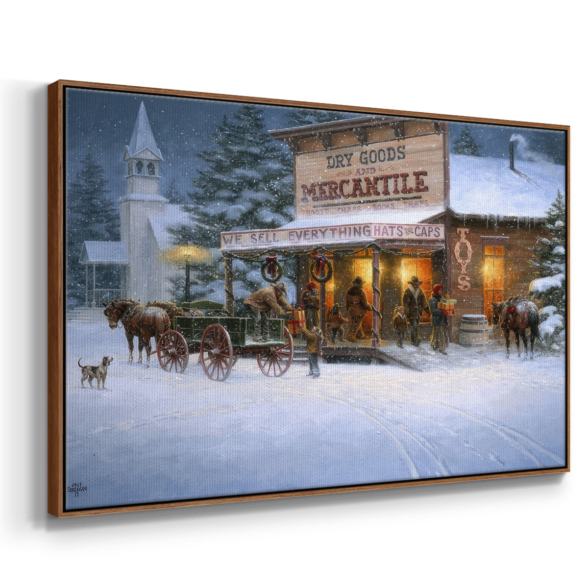 Christmas Wishes - Floater Framed Canvas Print