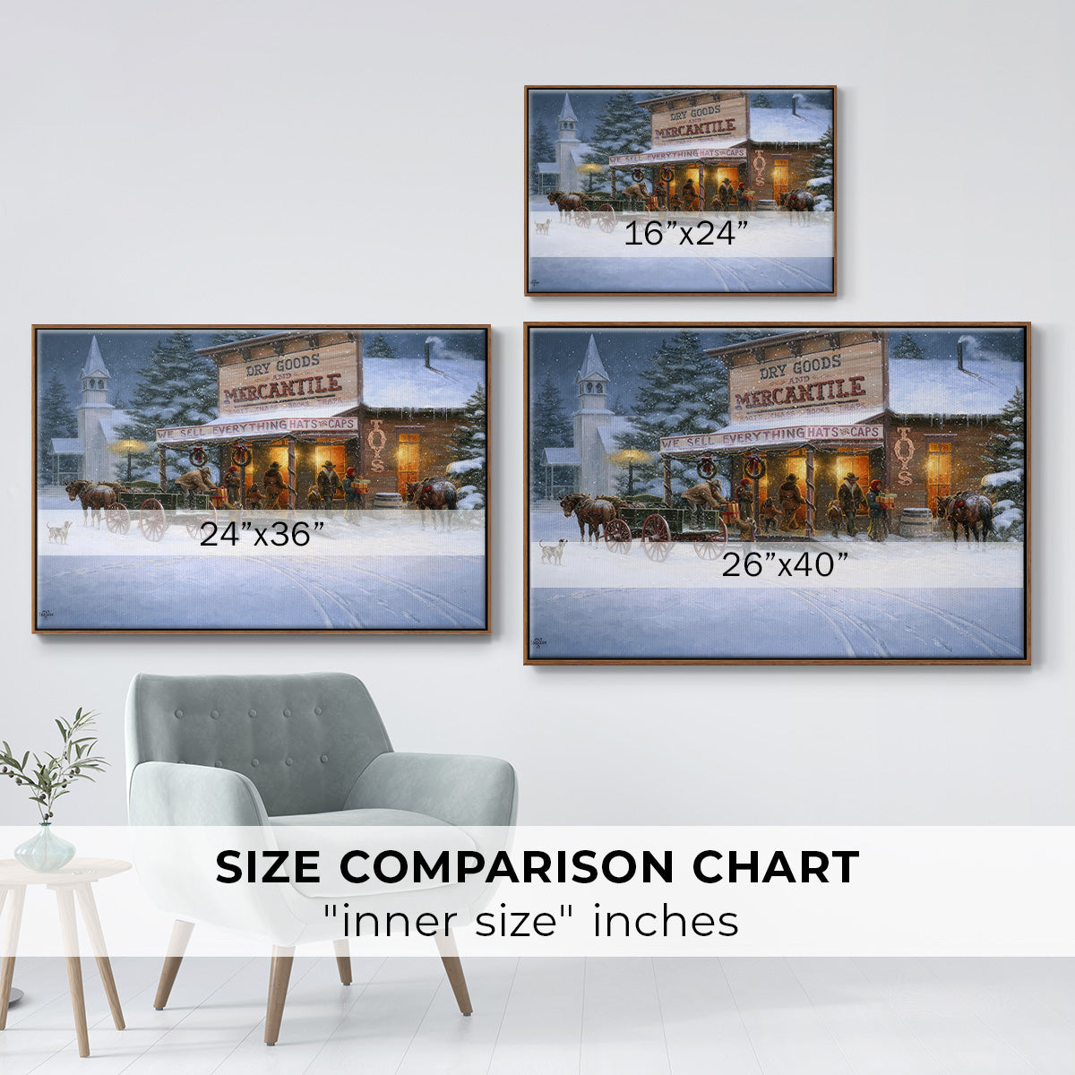 Christmas Wishes - Floater Framed Canvas Print