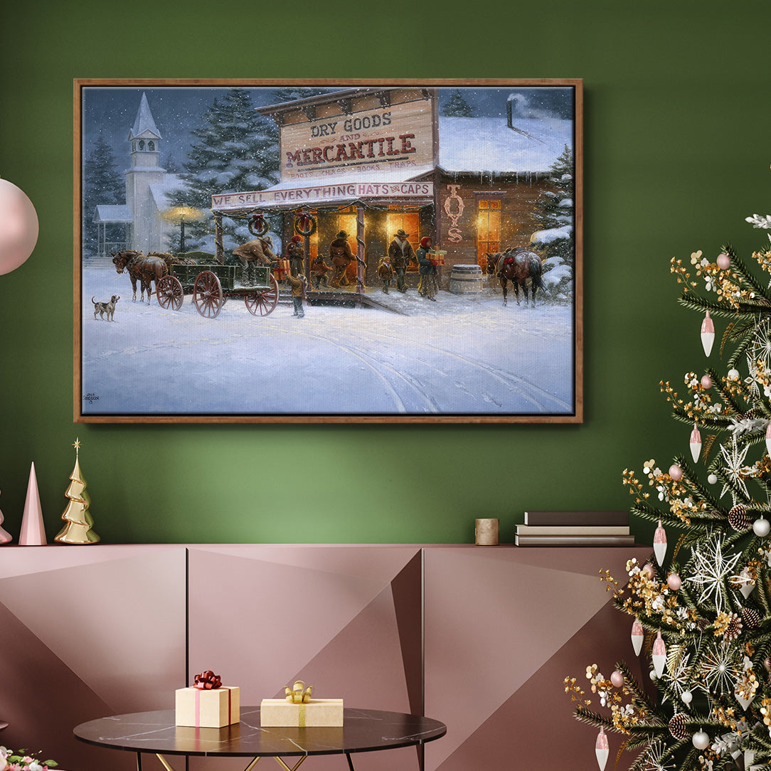 Christmas Wishes - Floater Framed Canvas Print