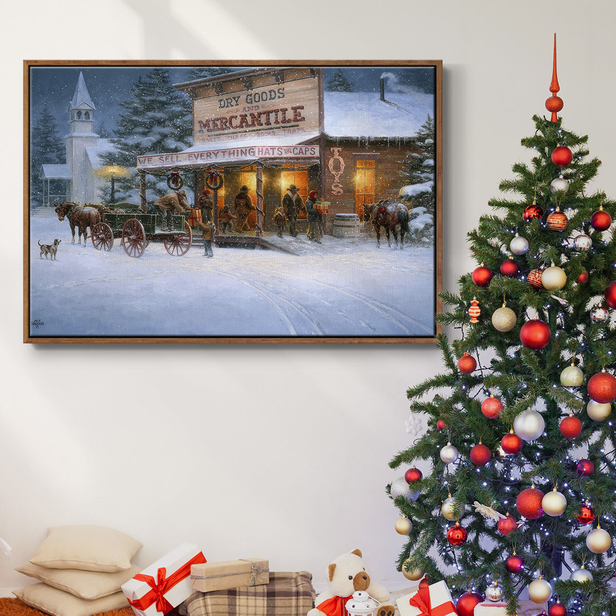 Christmas Wishes - Floater Framed Canvas Print