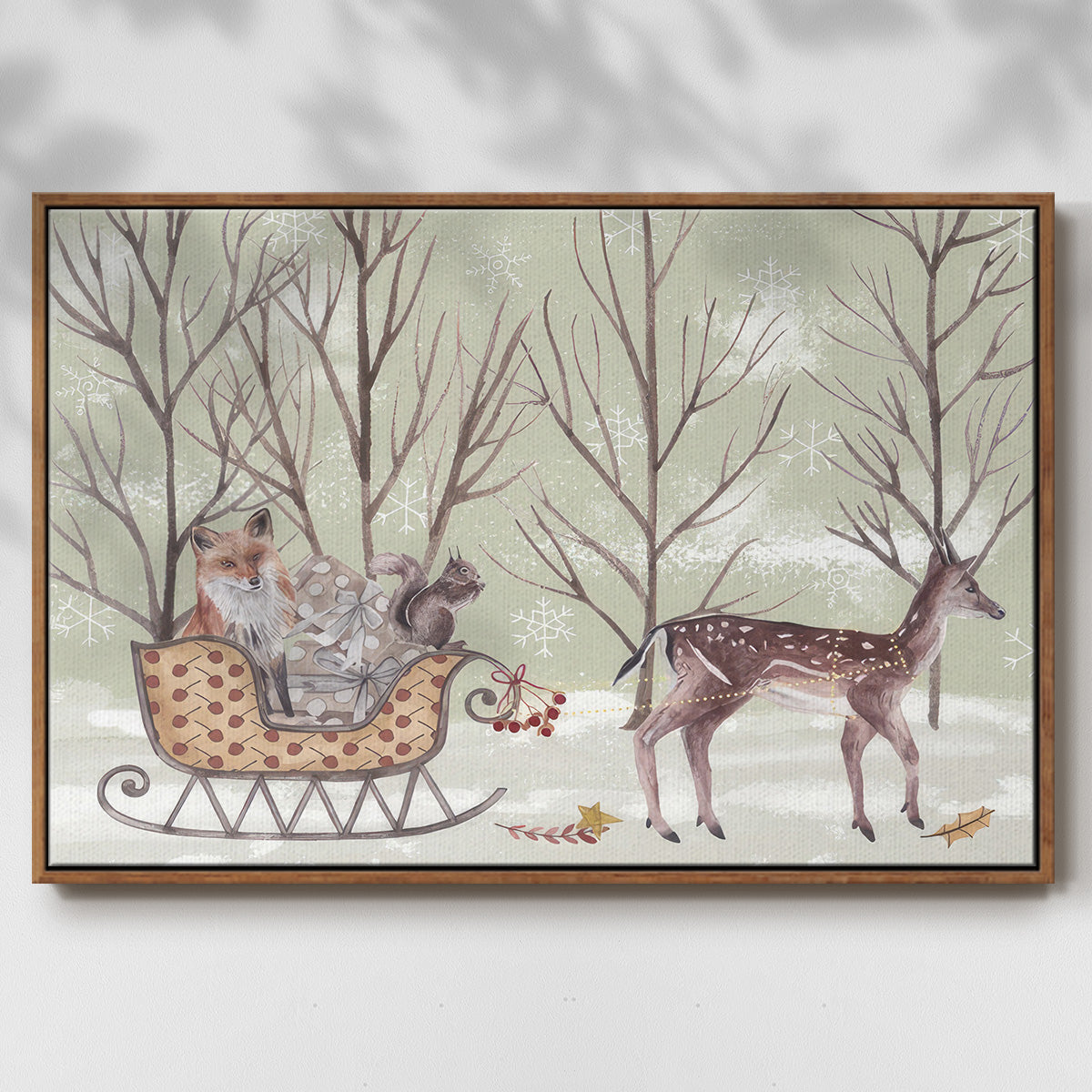 Christmas Time I - Floater Framed Canvas Print