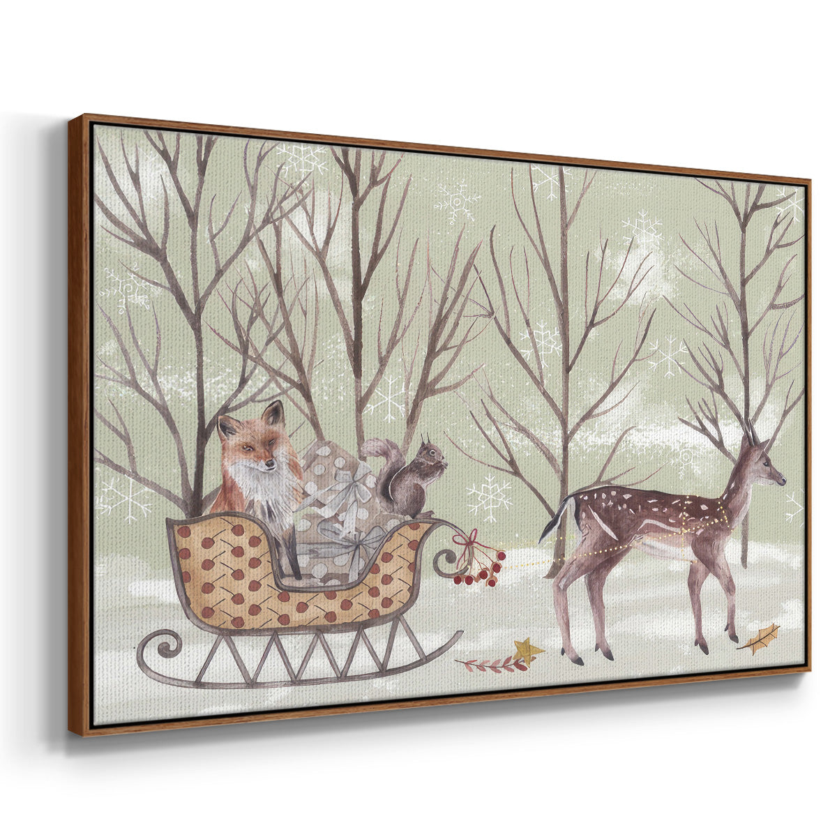 Christmas Time I - Floater Framed Canvas Print