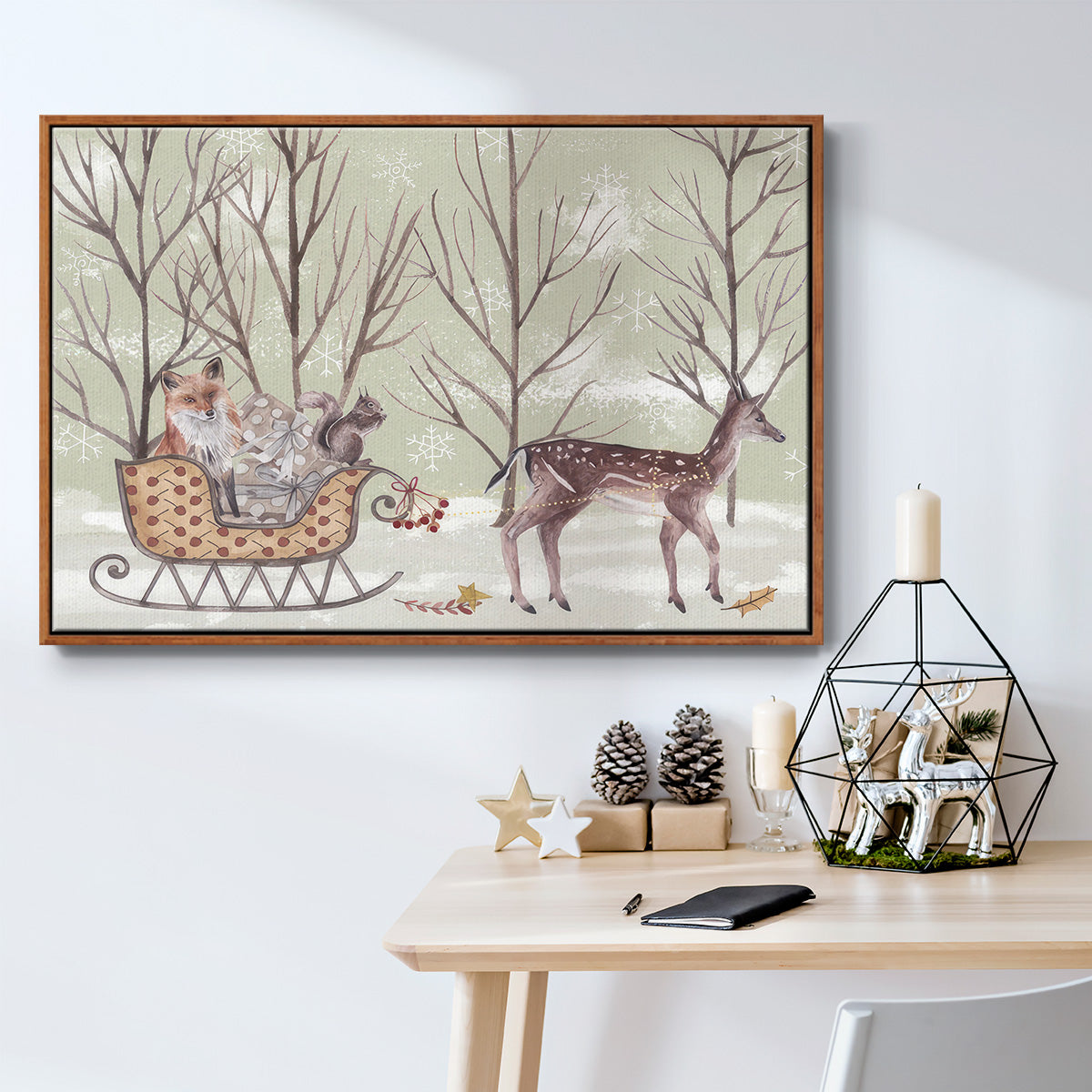Christmas Time I - Floater Framed Canvas Print