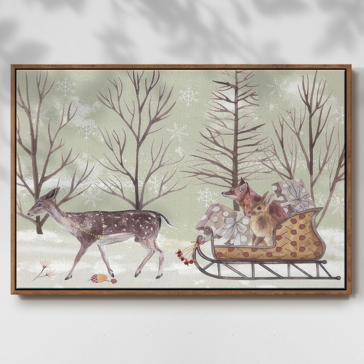 Christmas Time II - Floater Framed Canvas Print