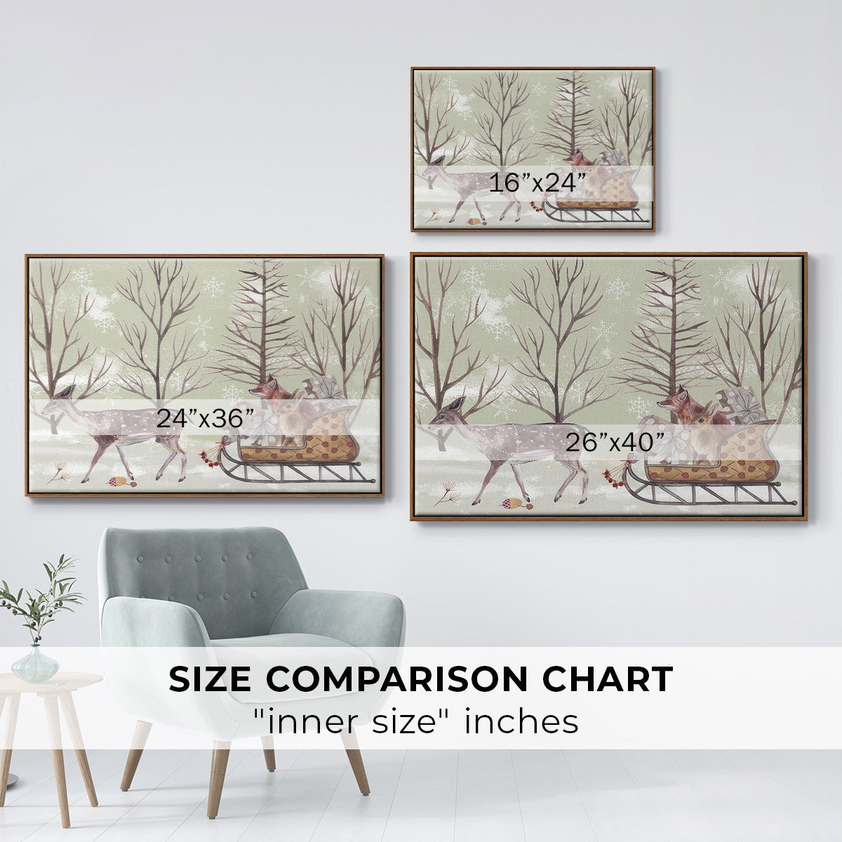 Christmas Time II - Floater Framed Canvas Print