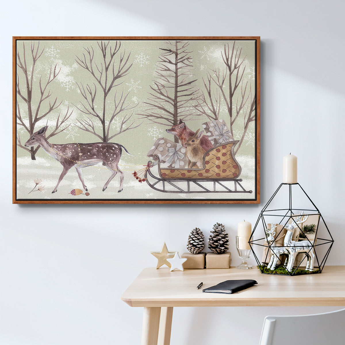 Christmas Time II - Floater Framed Canvas Print