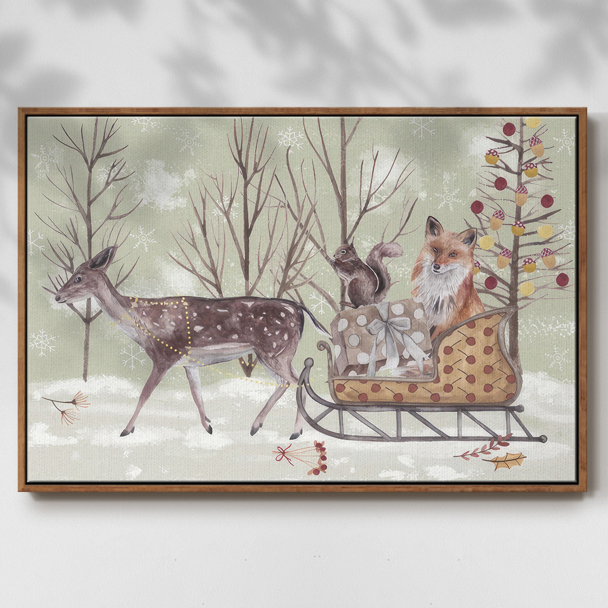 Christmas Time Collection A - Floater Framed Canvas Print