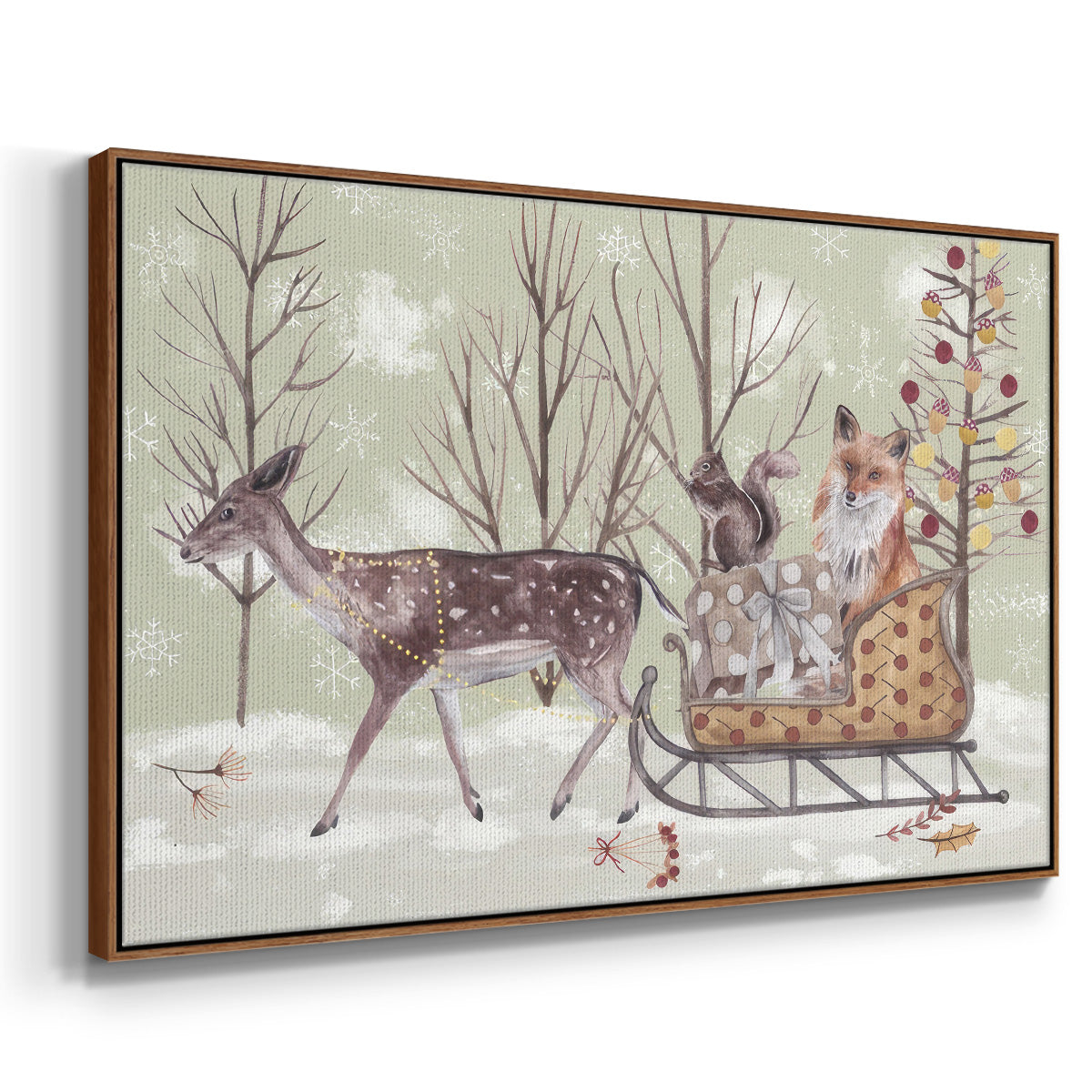Christmas Time Collection A - Floater Framed Canvas Print