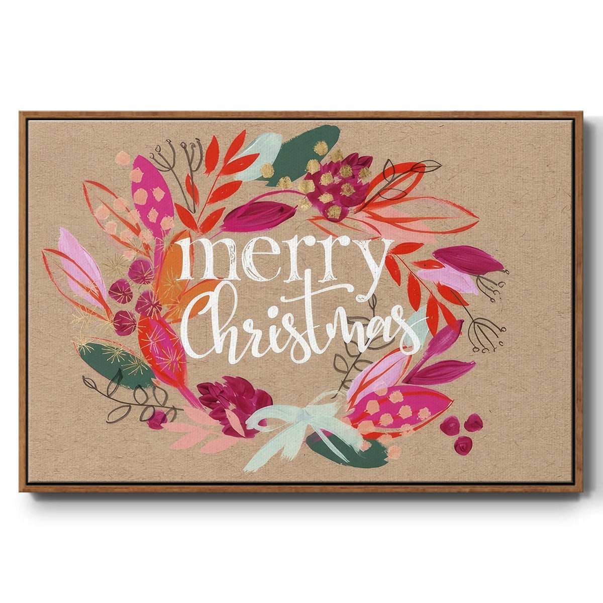 Crafty Christmas Collection A - Floater Framed Canvas Print