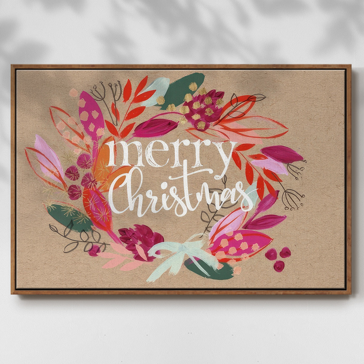 Crafty Christmas Collection A - Floater Framed Canvas Print