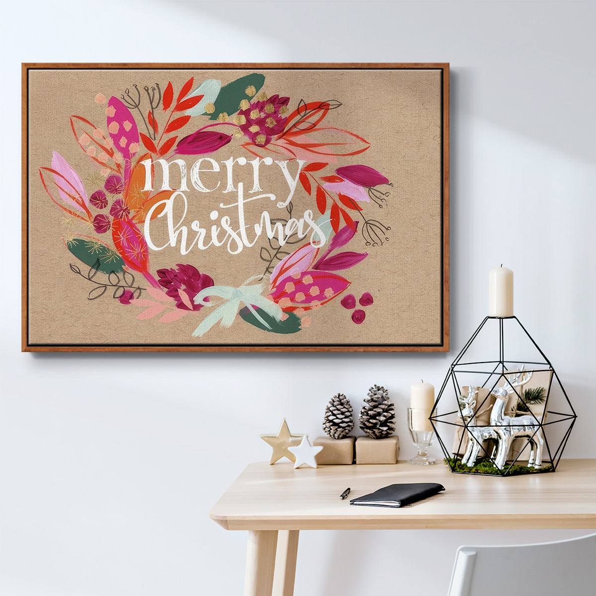 Crafty Christmas Collection A - Floater Framed Canvas Print