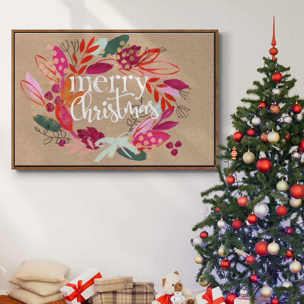 Crafty Christmas Collection A - Floater Framed Canvas Print