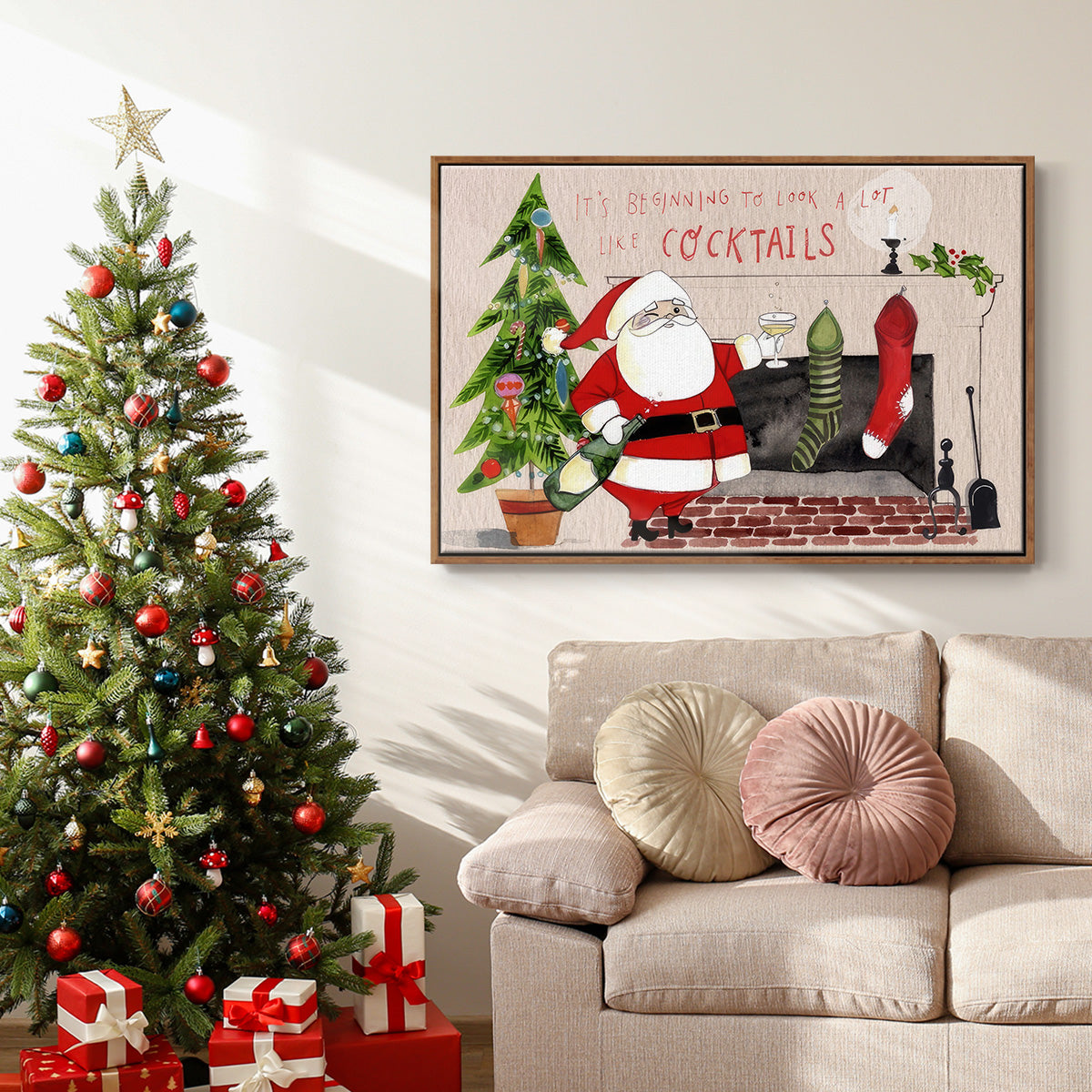Get Blitzened Collection A - Floater Framed Canvas Print