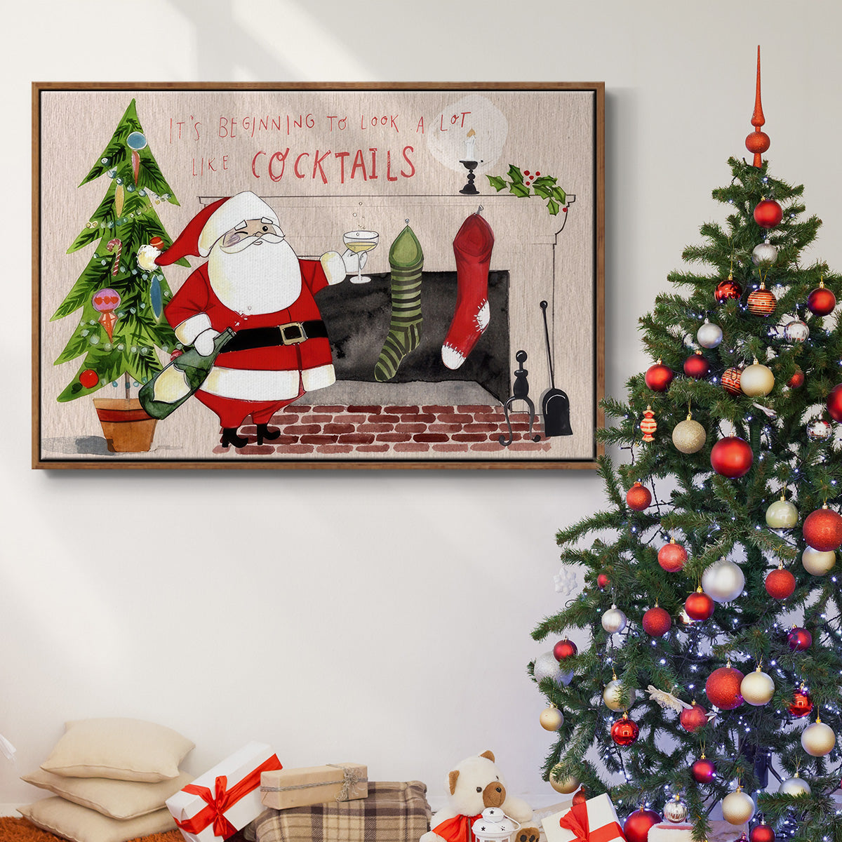 Get Blitzened Collection A - Floater Framed Canvas Print