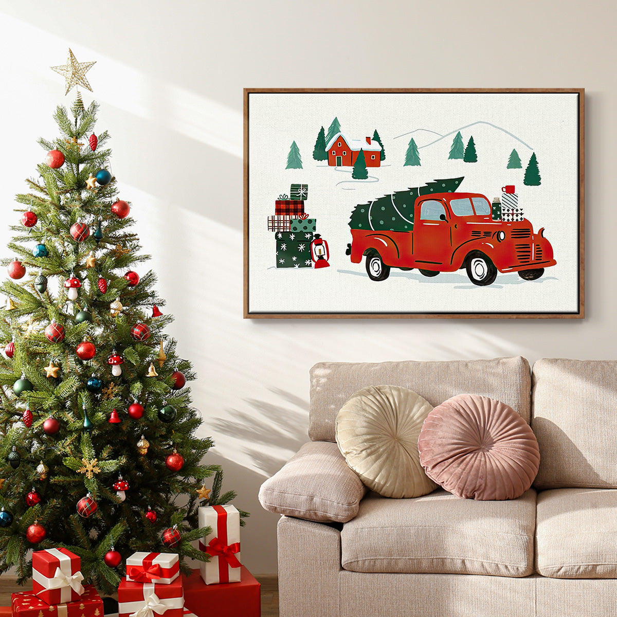 Going to Grandmas Collection A - Floater Framed Canvas Print