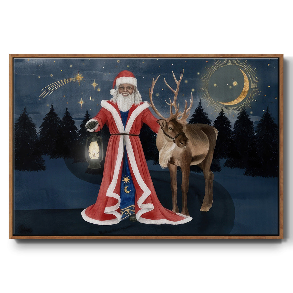Celestial Christmas Collection A - Floater Framed Canvas Print