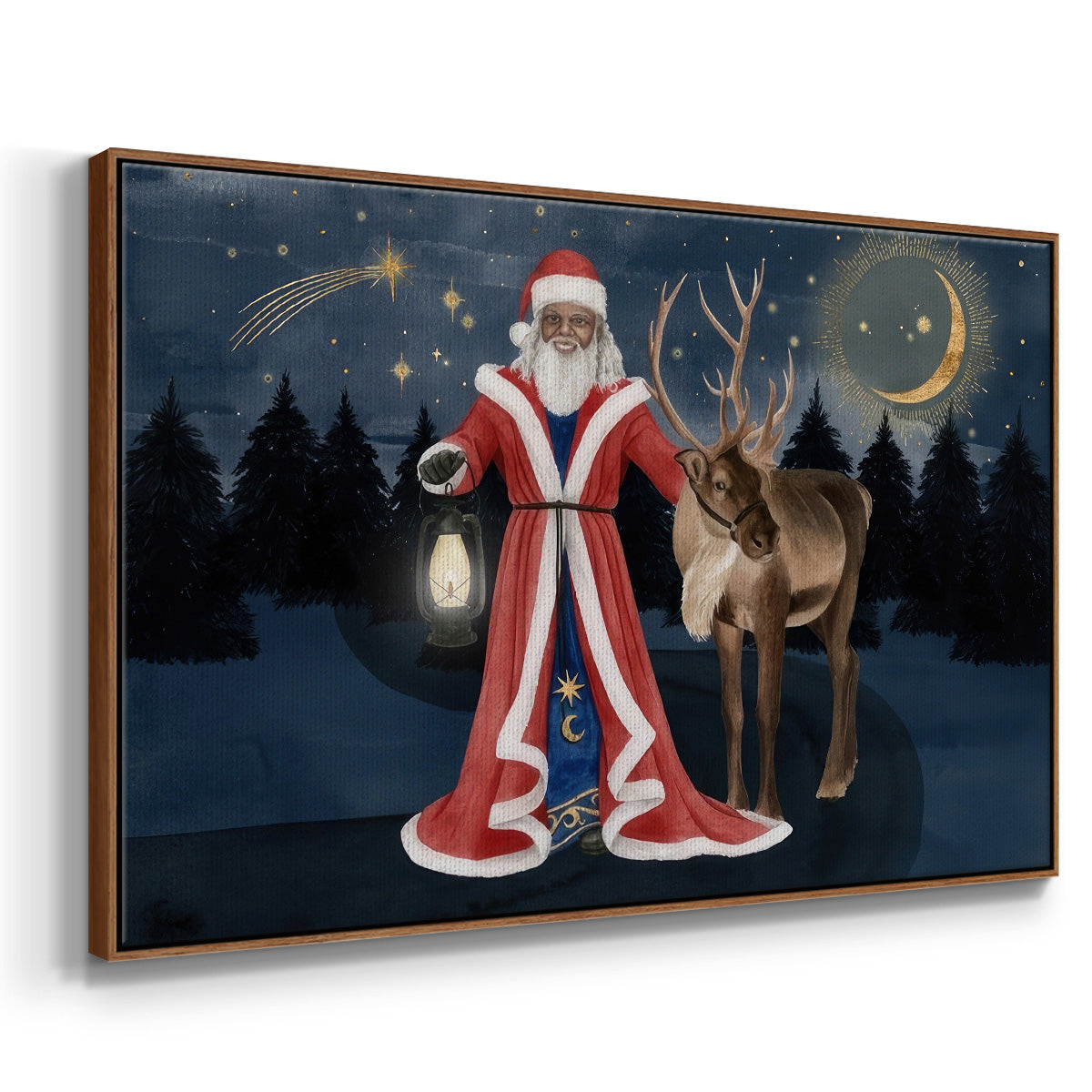 Celestial Christmas Collection A - Floater Framed Canvas Print