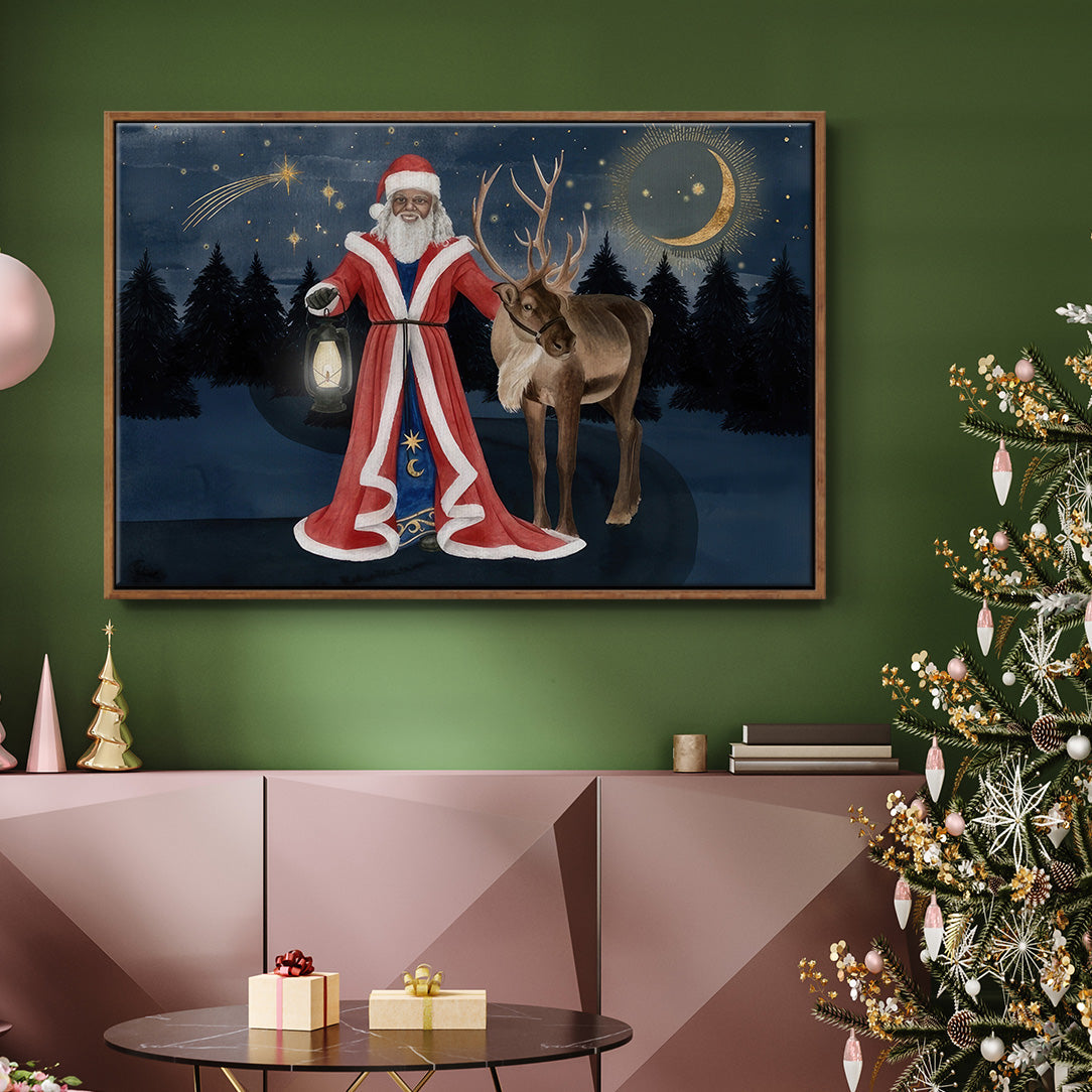 Celestial Christmas Collection A - Floater Framed Canvas Print