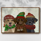 Christmas 3 Winter Labs - Floater Framed Canvas Print