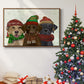Christmas 3 Winter Labs - Floater Framed Canvas Print