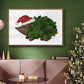 Christmas Holly Hedgehog - Floater Framed Canvas Print