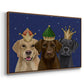 Christmas Labradors, Three Kings - Floater Framed Canvas Print