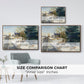 Congregational Church in Winter - Floater Framed Canvas Print