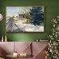 Congregational Church in Winter - Floater Framed Canvas Print