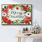 Christmas Floral Wreath Collection A - Floater Framed Canvas Print