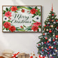 Christmas Floral Wreath Collection A - Floater Framed Canvas Print