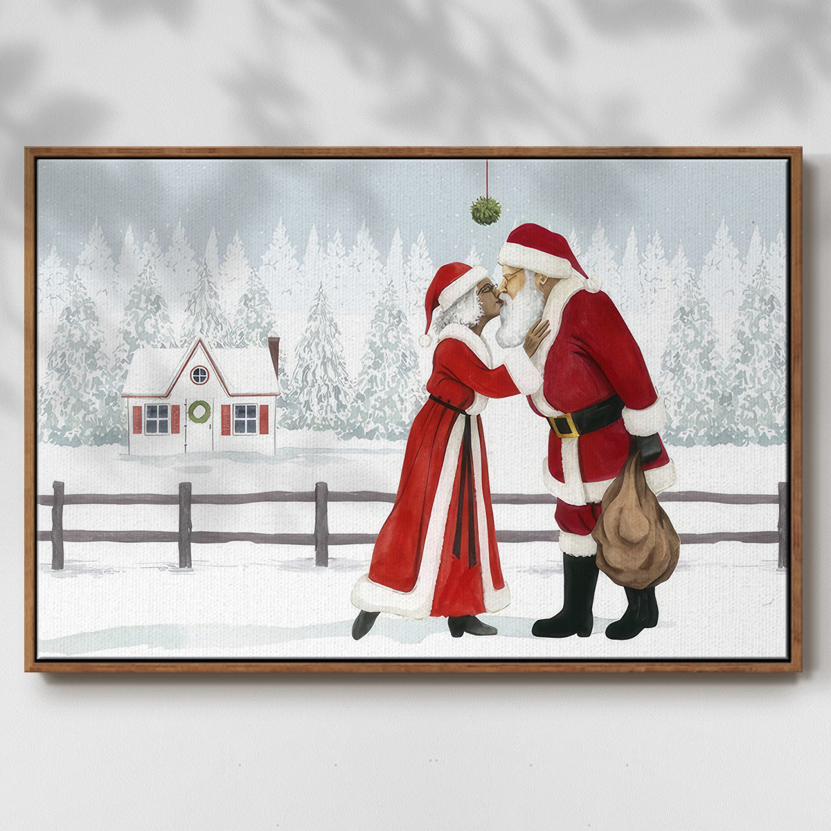 Christmas Love Collection A - Floater Framed Canvas Print
