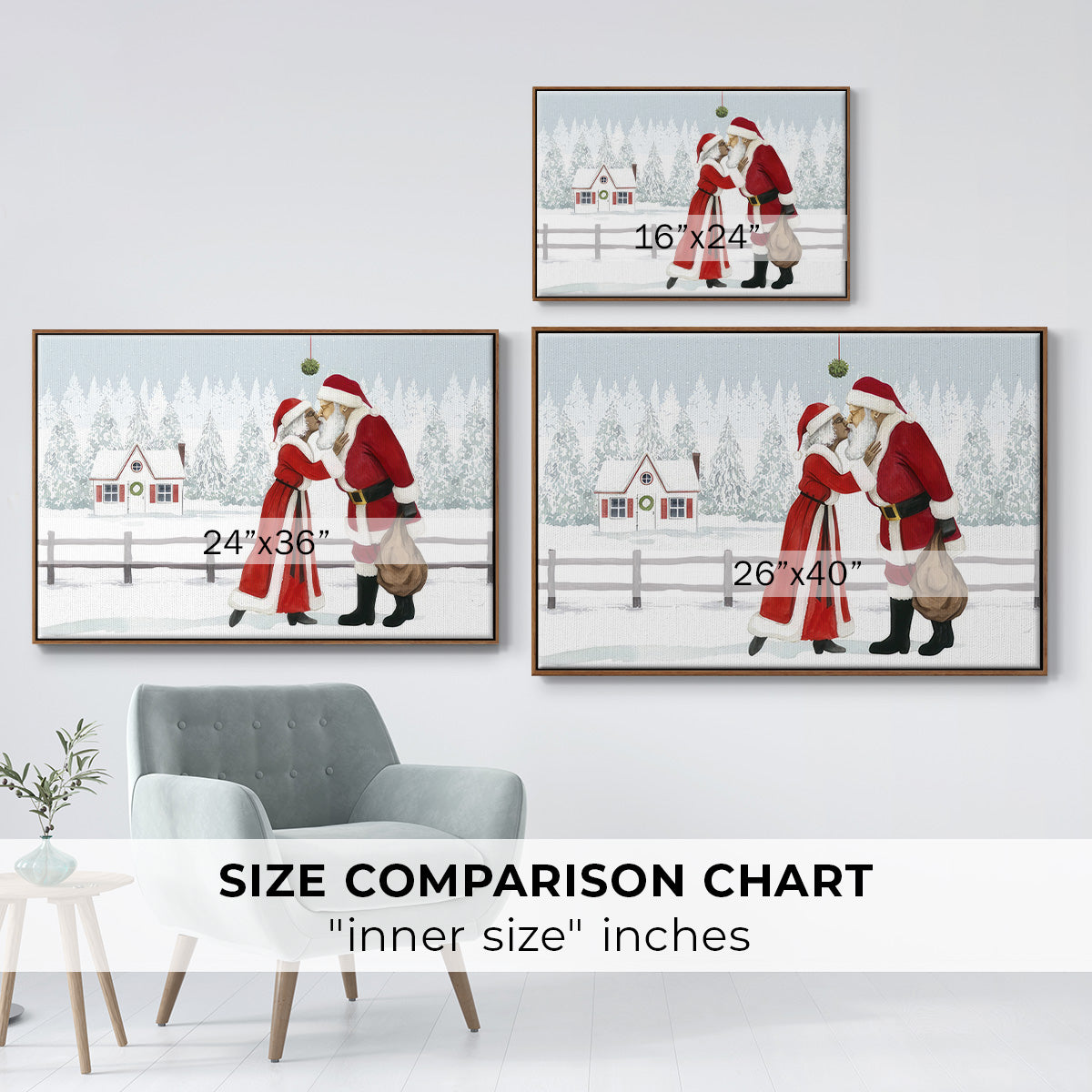 Christmas Love Collection A - Floater Framed Canvas Print