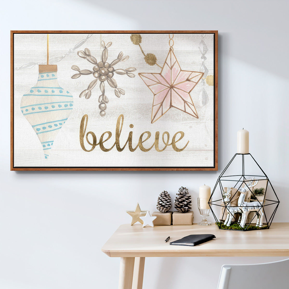 Elegant Ornaments Collection A - Floater Framed Canvas Print