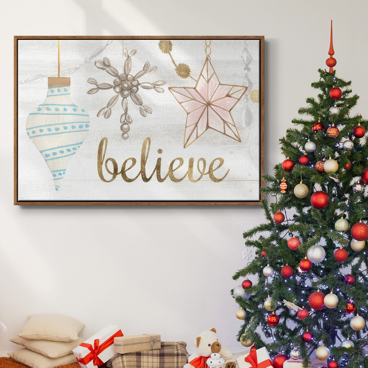 Elegant Ornaments Collection A - Floater Framed Canvas Print