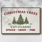 Christmas Farm Sign I - Floater Framed Canvas Print