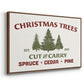 Christmas Farm Sign I - Floater Framed Canvas Print