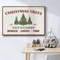 Christmas Farm Sign I - Floater Framed Canvas Print