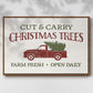 Christmas Farm Sign II - Floater Framed Canvas Print