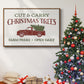 Christmas Farm Sign II - Floater Framed Canvas Print