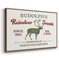 Christmas Farm Sign IV - Floater Framed Canvas Print