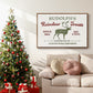 Christmas Farm Sign IV - Floater Framed Canvas Print