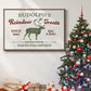 Christmas Farm Sign IV - Floater Framed Canvas Print