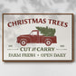 Christmas Farm Sign Collection A - Floater Framed Canvas Print
