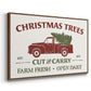 Christmas Farm Sign Collection A - Floater Framed Canvas Print
