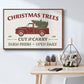 Christmas Farm Sign Collection A - Floater Framed Canvas Print