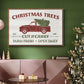 Christmas Farm Sign Collection A - Floater Framed Canvas Print