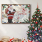 Christmas Par Avion I - Floater Framed Canvas Print