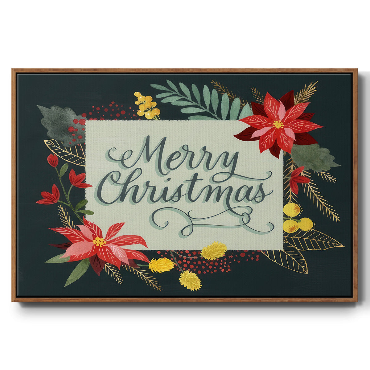 Bright Christmas Night I - Floater Framed Canvas Print
